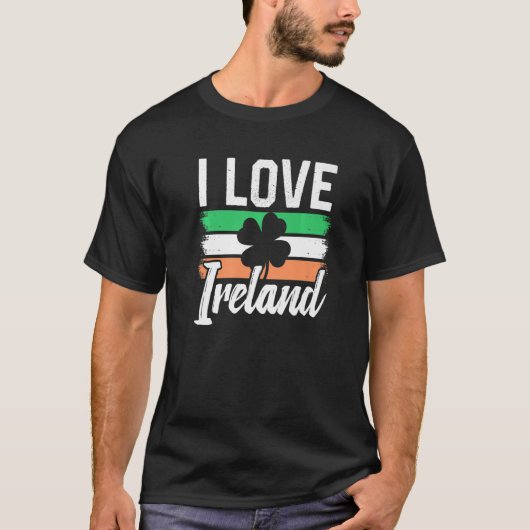 T-shirt I Love Ireland Gaelic Irish Leprechaun St patrick (Devant)