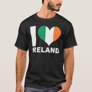 T-shirt I Love Ireland Heart Flag Irlande
