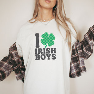 T-shirt I Love Irish Boys Funny Shamrock Jour de la Saint