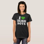 T-shirt I Love Irish Boys Funny St Patrick's Day Heart Sha (Devant entier)