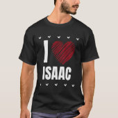 T-shirt I Love Isaac Prénom Cool Heart Funny Personali (Devant)