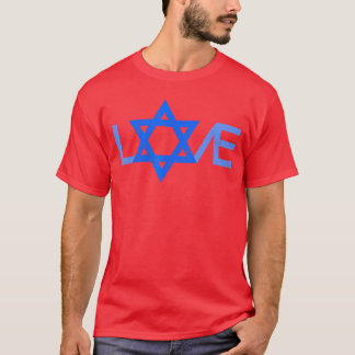T-shirt I Love Israel Jewish Star of David Gift for Jew Fr