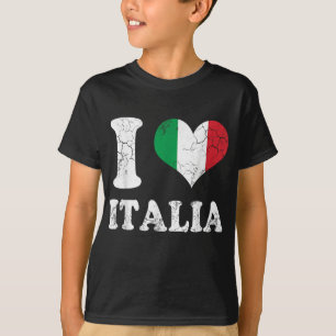 T-shirt I Love Italia Drapeau Coeur Italie Italiano Me