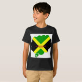 T-shirt I Love Jamaica Text on Flag Art Print (Devant entier)