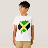 T-shirt I Love Jamaica Text on Flag Art Print (Devant entier)
