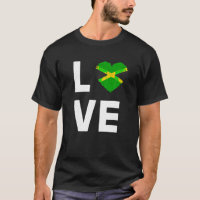 I Love Jamaïque Chemise I Heart Jamaïque Jamaïcain