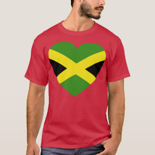 T-shirt I Love Jamaïque HeartFormé drapeau jamaïcain
