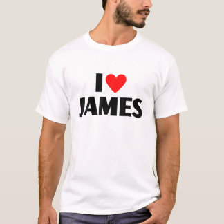 T-shirt I Love James - I Heart James