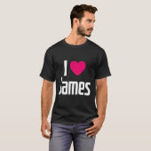 T-shirt I Love James K He I He James (Devant entier)