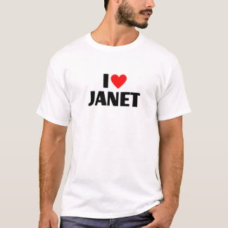 T-shirt I Love Janet - I Heart Janet