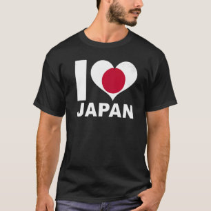 T-shirt I Love Japan Heart Flag Japon