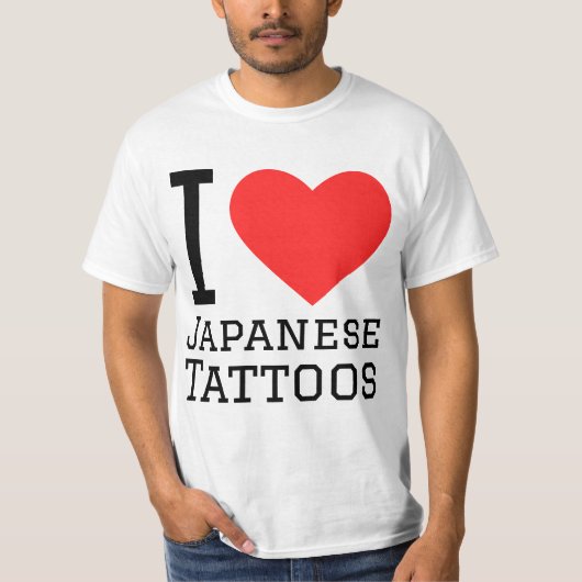 T-shirt I love Japanese tattoos  (Devant)