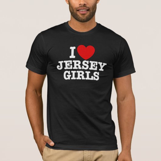 T-shirt I Love Jersey Girls (Devant)