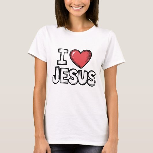 T-shirt I Love Jesus (Devant)
