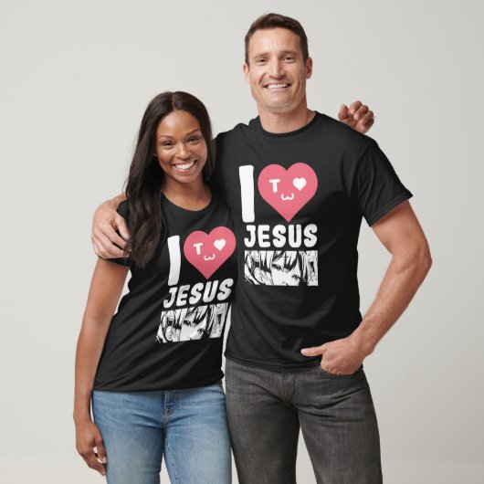 T-shirt I Love Jesus Anime Cartoon japonais (Unisexe)