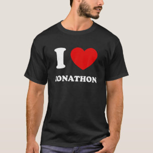 T-shirt I Love Jonathon I Heart Jonathon Funny Prénom