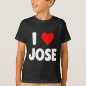 T-shirt I Love Jose - Heart (Devant)
