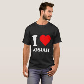 T-shirt I Love Josiah I Heart Josiah Name Y2k Valentines D (Devant entier)