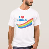 T-shirt I Love Kamala Cute Election Rainbow (Devant)