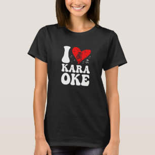 T-shirt I Love Karaoke Chanteur Voice Coach Chanter Premiu