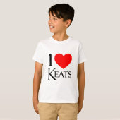 T-shirt I Love Keats (Devant entier)