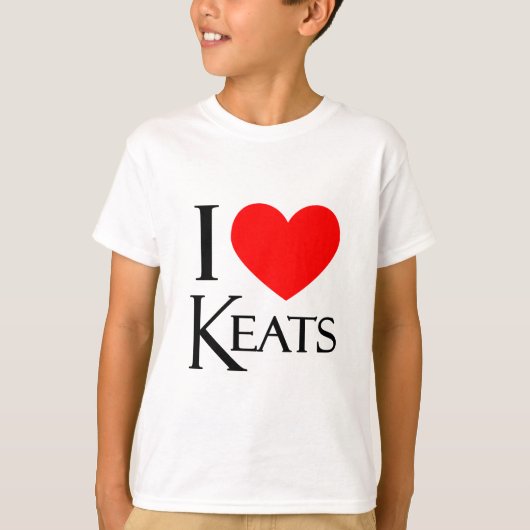 T-shirt I Love Keats (Devant)
