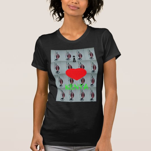 T-shirt I Love Kenya Art Print (Devant)