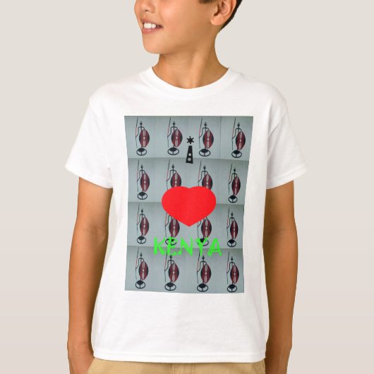 T-shirt I Love Kenya Art Print (Devant)