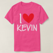 T-shirt I Love Kevin Nom Hommes Personnalisés Guy BFF Ami (Design devant)
