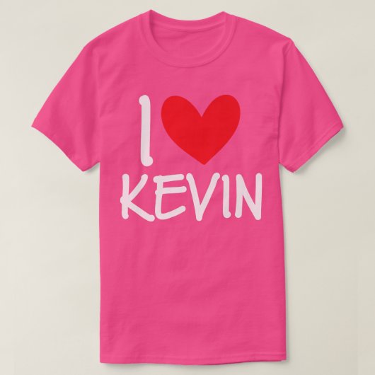 T-shirt I Love Kevin Nom Hommes Personnalisés Guy BFF Ami (Design devant)