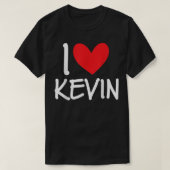 T-shirt I Love Kevin Nom Hommes Personnalisés Guy BFF Ami (Design devant)
