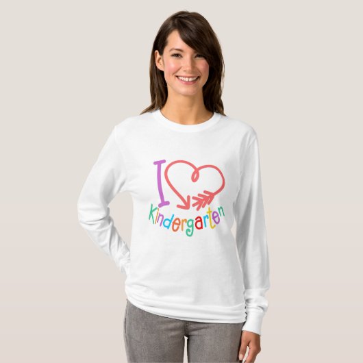 T-shirt I Love Kindergarten Design (Devant entier)