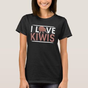 T-shirt I Love Kiwis Animal Pun Nouvelle-Zélande Kiwi Bird