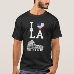 T-shirt I Love LA American Flag Lover Los Angeles Cool