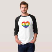T-shirt I Love LA Rainbow Heart (Devant entier)