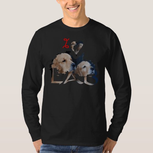 T-shirt I Love Lab Labrador Retriever Lab (Devant)