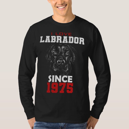 T-shirt I love labrador since 1975 (Devant)