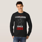 T-shirt I love labrador since 1989 (Devant entier)