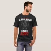 T-shirt I love labrador since 2007 (Devant entier)
