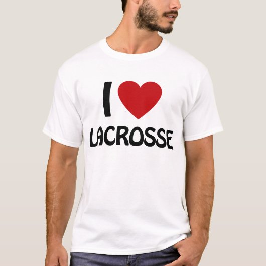 T-shirt I love Lacrosse (Devant)