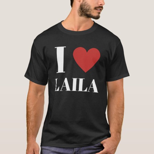 T-shirt I Love LAILA Heart Family (Devant)