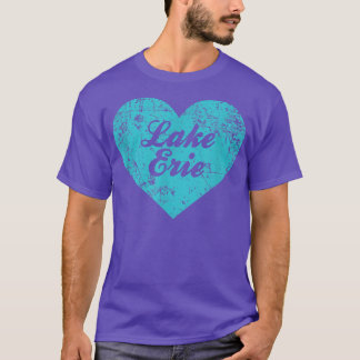 T-shirt I Love Lake Erie, New York Camping Cadeau