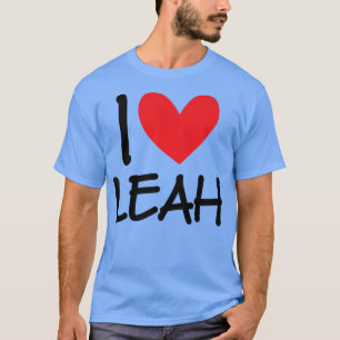 T-shirt I Love Leah Nom Femme Personnalisée Femme BFF Frie