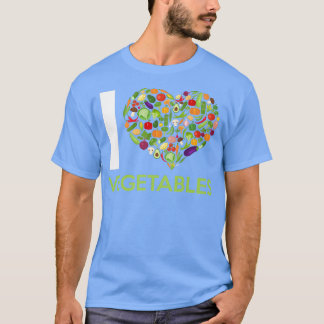 T-shirt I Love Légumes Fruit Légumes végétariens