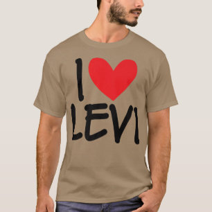 T-shirt I Love Levi Nom Hommes Personnalisés Guy BFF Ami H