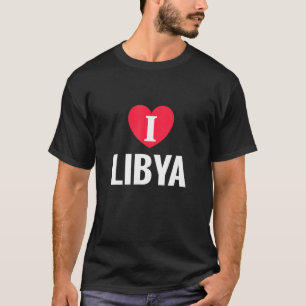 T-shirt I Love Libya Patriotic Home Pays Voyage