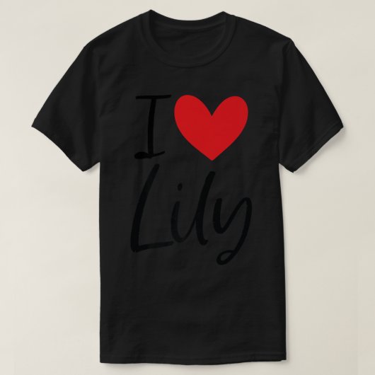 T-shirt I Love Lily (Design devant)