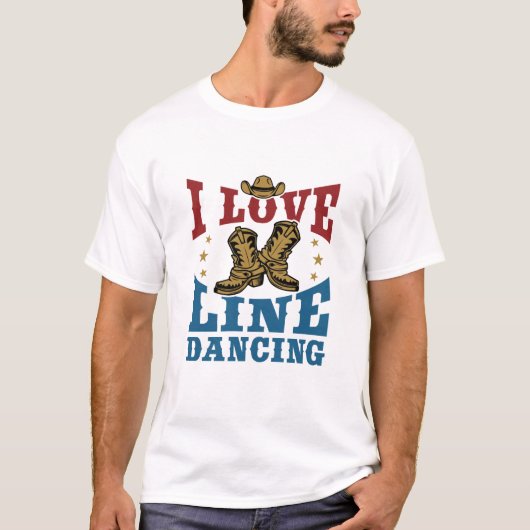 T-shirt I Love Line Dancing (Devant)