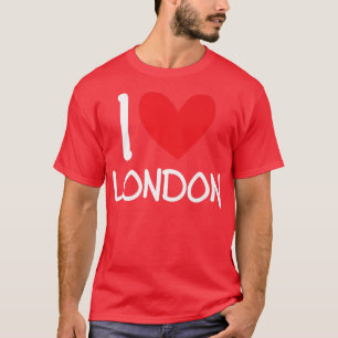 T-shirt I Love London Nom Fille Personnalisée Femme BFF Fr