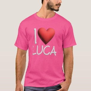 T-shirt I Love Luca Nom Hommes Personnalisés Guy BFF Ami H
